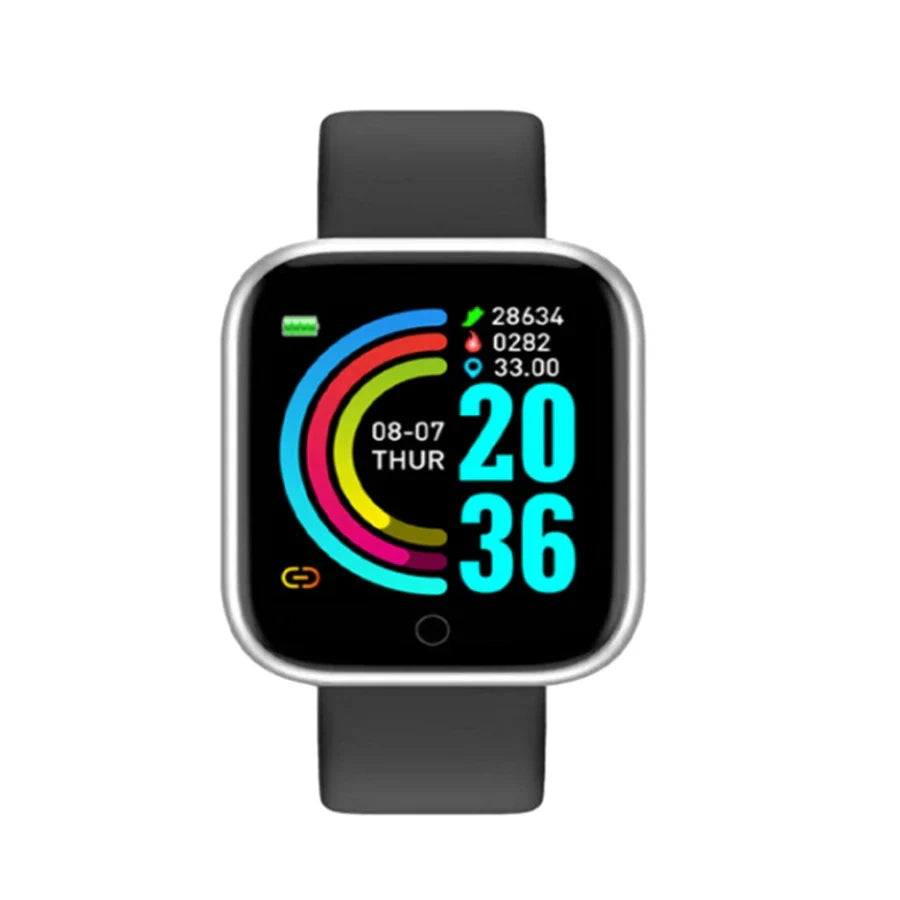 Y68 Smart Watch | Fitness Tracker with Heart Rate Monitor for Android iOS