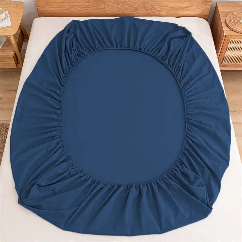 DecorBites™ Cozy Solid Color Fitted Sheet - All Seasons Mattress Cover