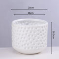 DecorBites™ Gold Ceramic Flower Pot Succulent Vase Terrarium Plant Pots for Home Balcony Decor