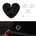 Solar Powered Car Neon Heart Lamp | Wireless LED Ambient Light with Suction Cup