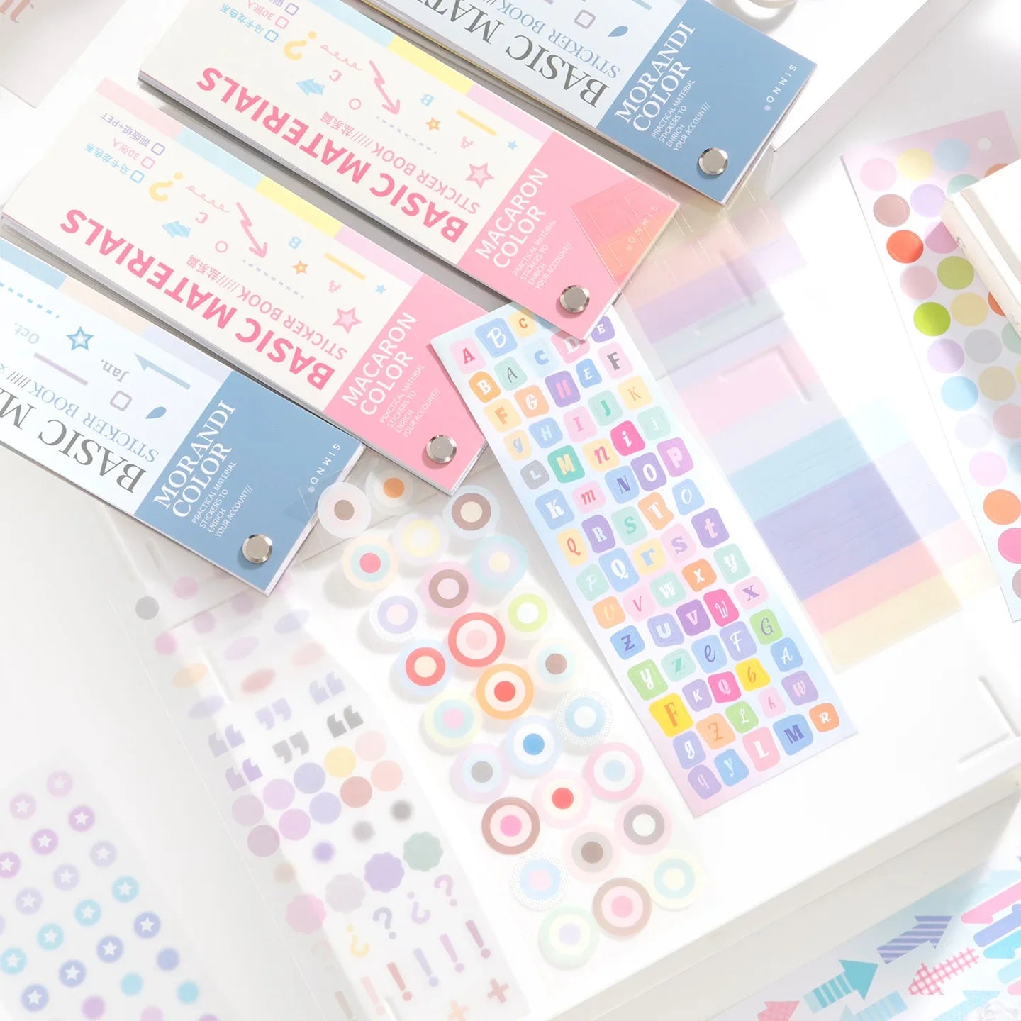 Colorful Dot Stickers for Journaling and Scrapbooking | 30 Pack Decorative Paper Stickers