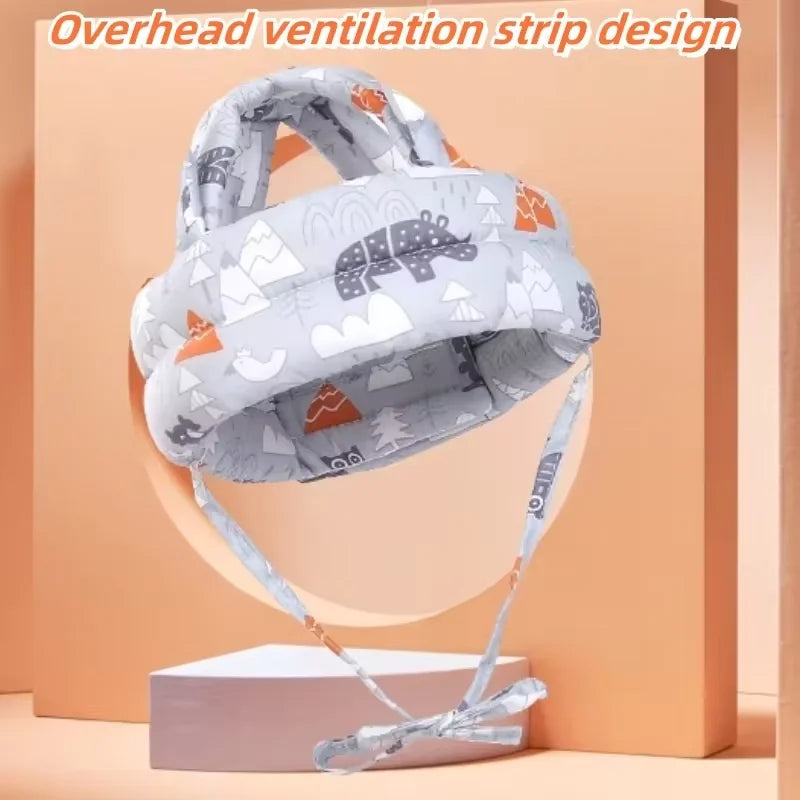 Baby Anti-Fall Hat | Toddler Protective Head Cap with Cute Cartoon Design
