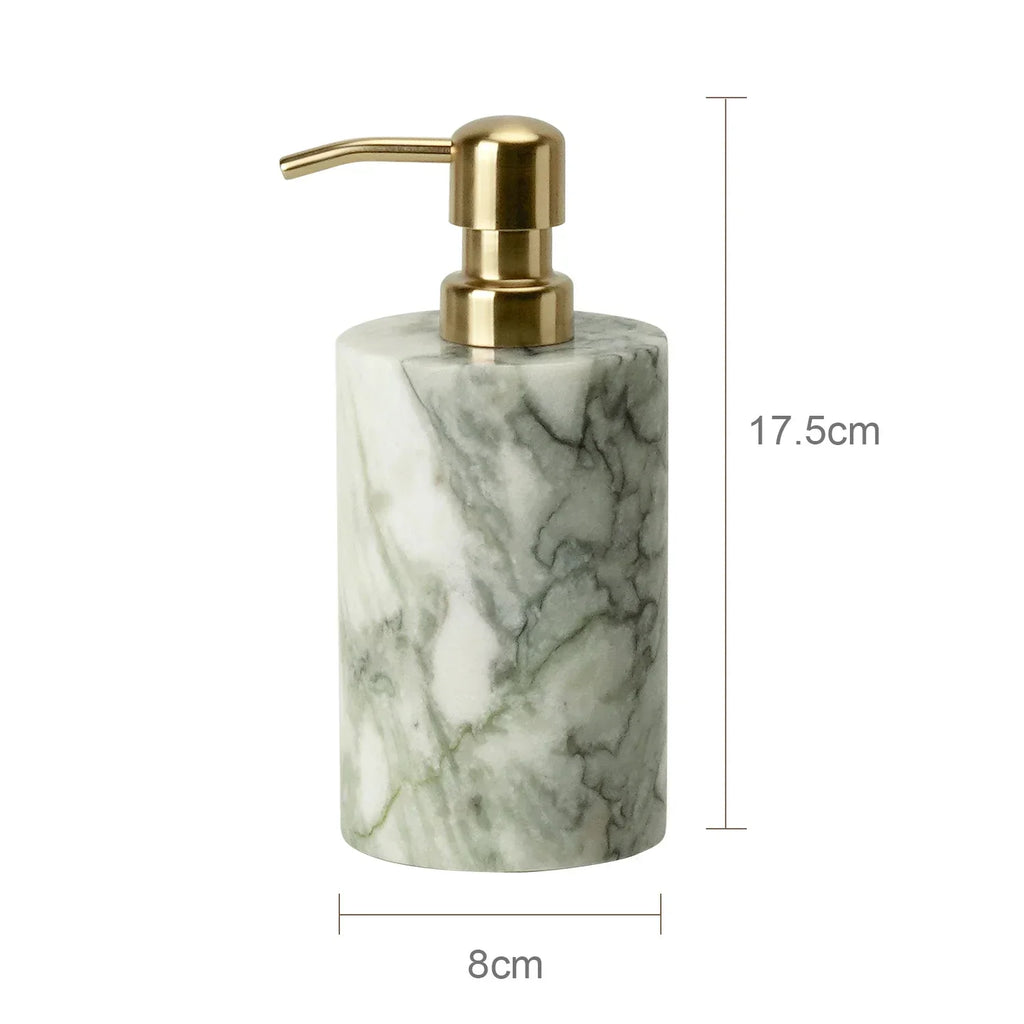 DecorBites™ Emerald Marble Bathroom Set Luxury Accessories Vanity Tray & Reed Diffuser