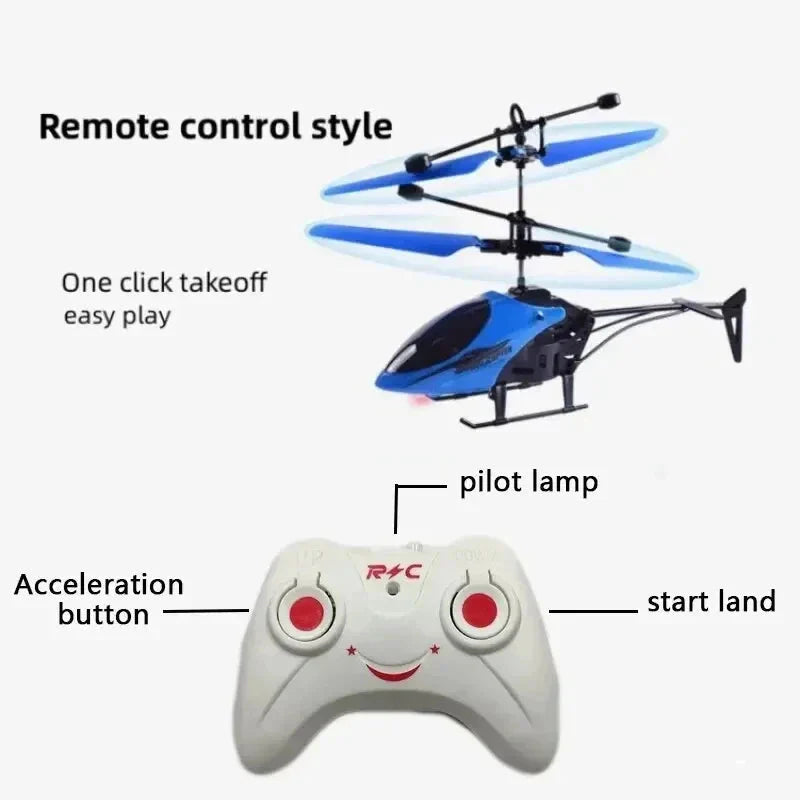 Rechargeable Mini RC Drone – Fall-Resistant Helicopter Toy for Kids