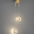 DecorBites™ Gold Ring LED Pendant Light for Luxury Ceiling Decor