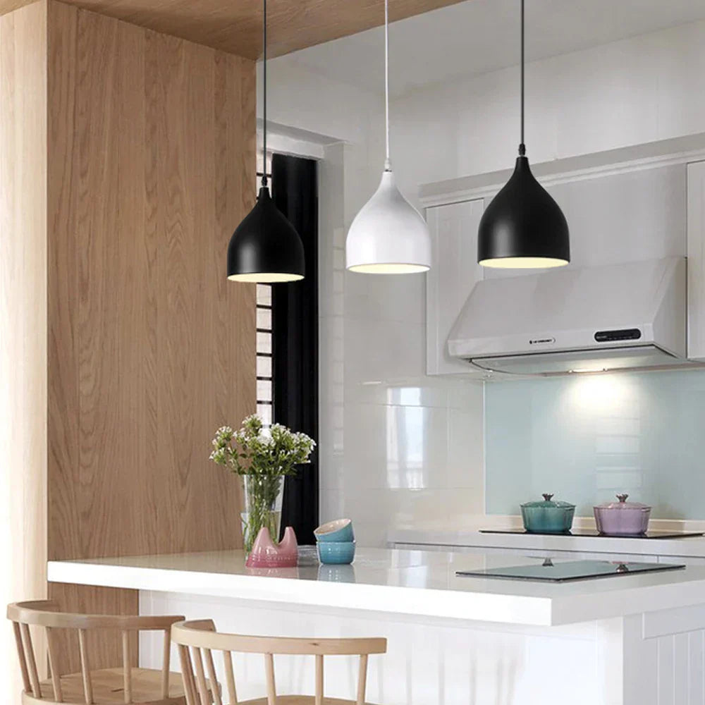 Modern matte colorful nordic pendant light for kitchen and dining room