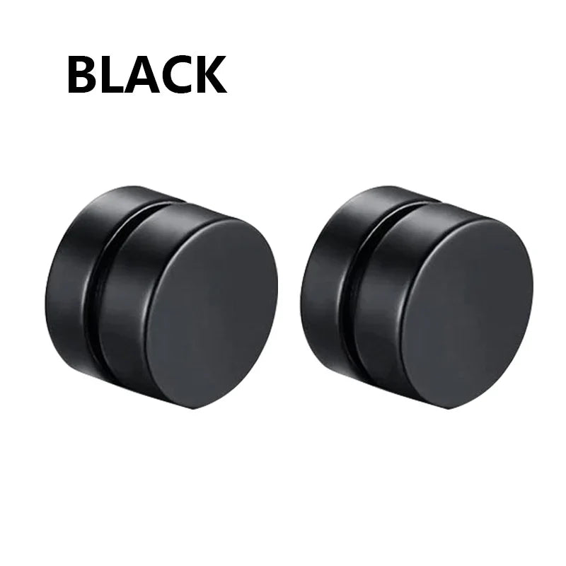 Gothic Hoop Earrings for Men and Women | Stainless Steel Clip-On Ear Cuffs