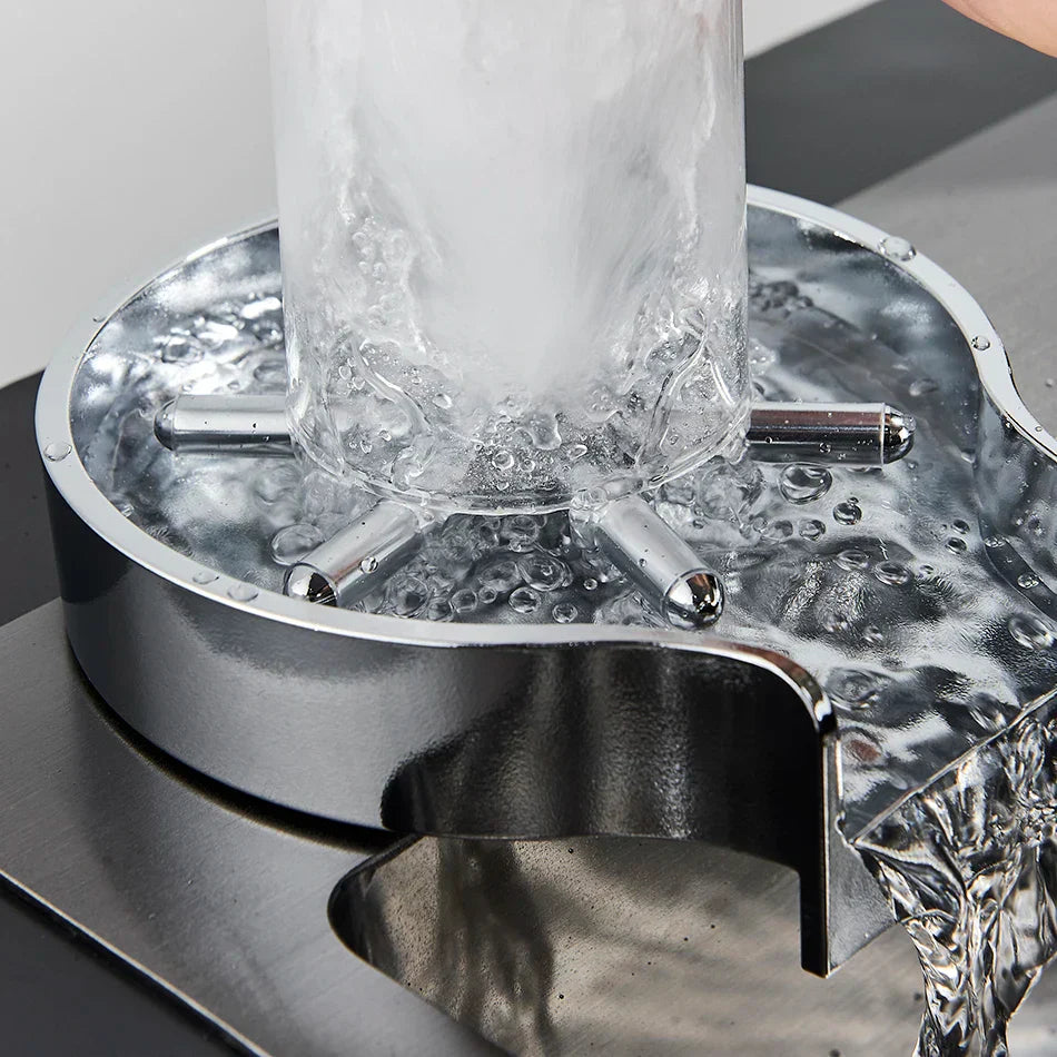 DecorBites™ Glass Rinser Faucet: Automatic Cup & Pitcher Washer for Kitchen Sink