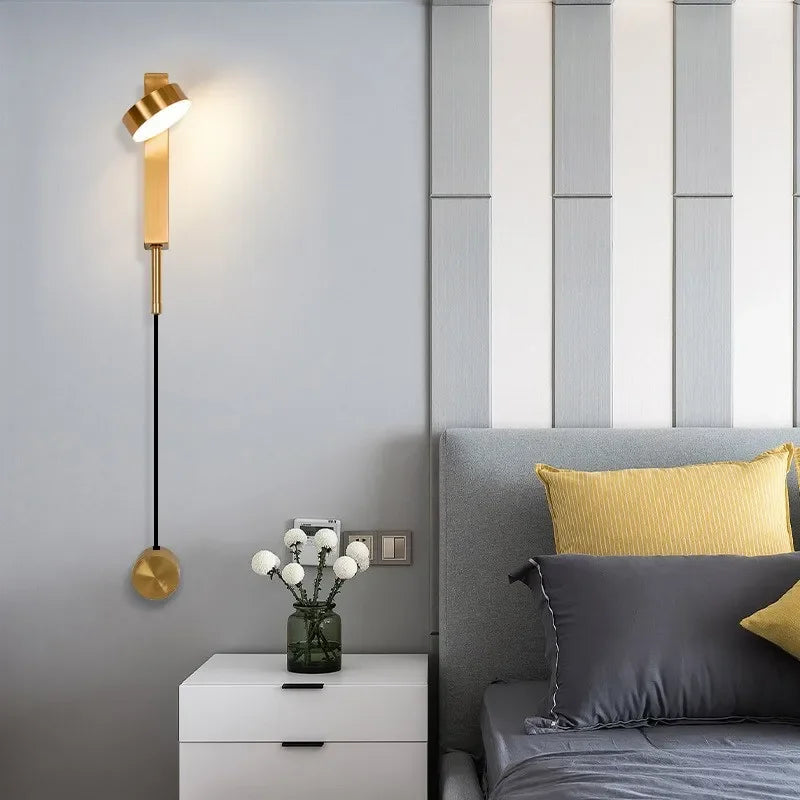 DecorBites™ Adjustable LED Wall Lamp Rotation Dimming Switch Indoor Sconce Lighting