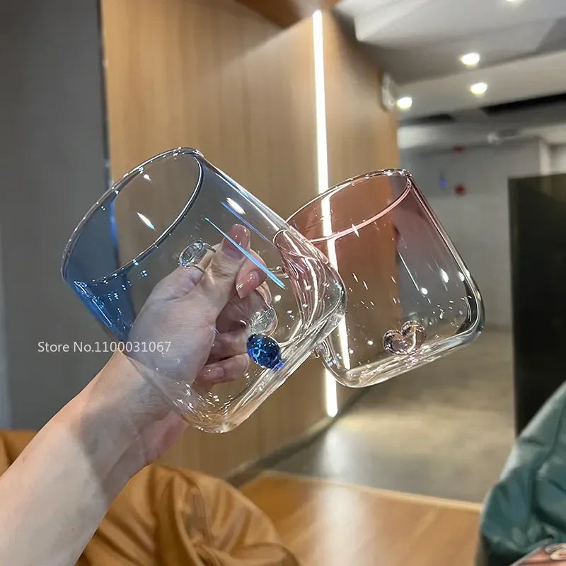 DecorBites™ Gradient Erotic Couple Glass Cups, Set of 2.