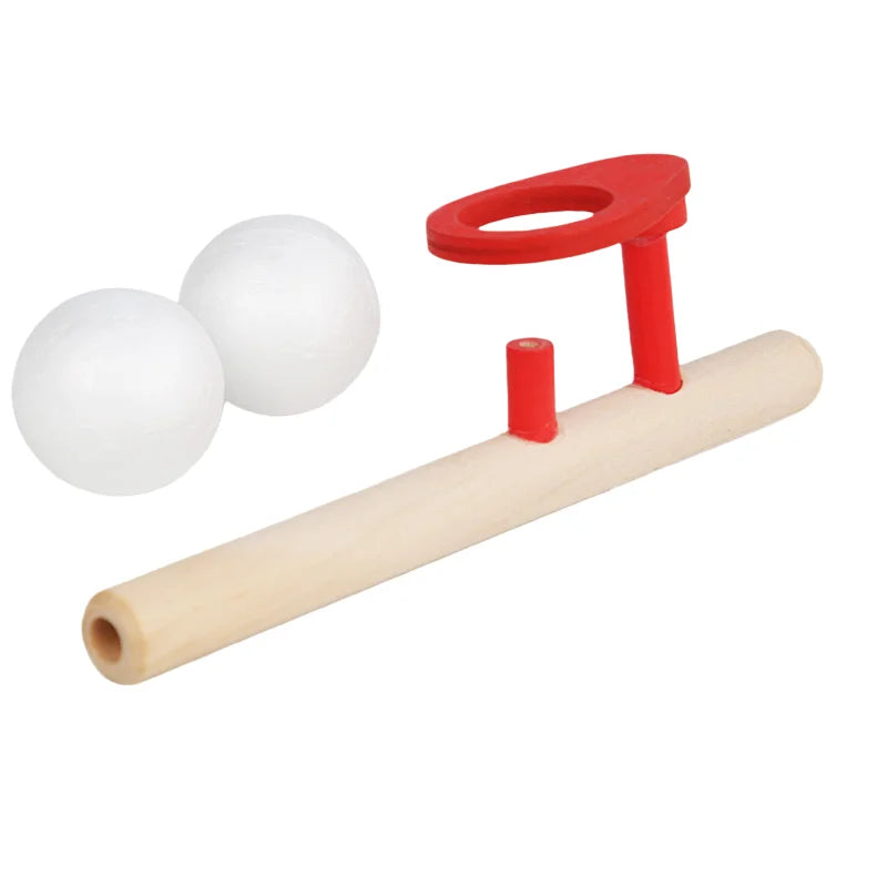 Wooden Balance Blowing Toys | Floating Blow Pipe Ball Game for Kids