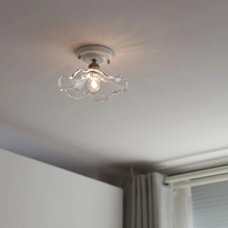 DecorBites™ LED Canopy Ceiling Light Glass Copper Luminaria De Teto
