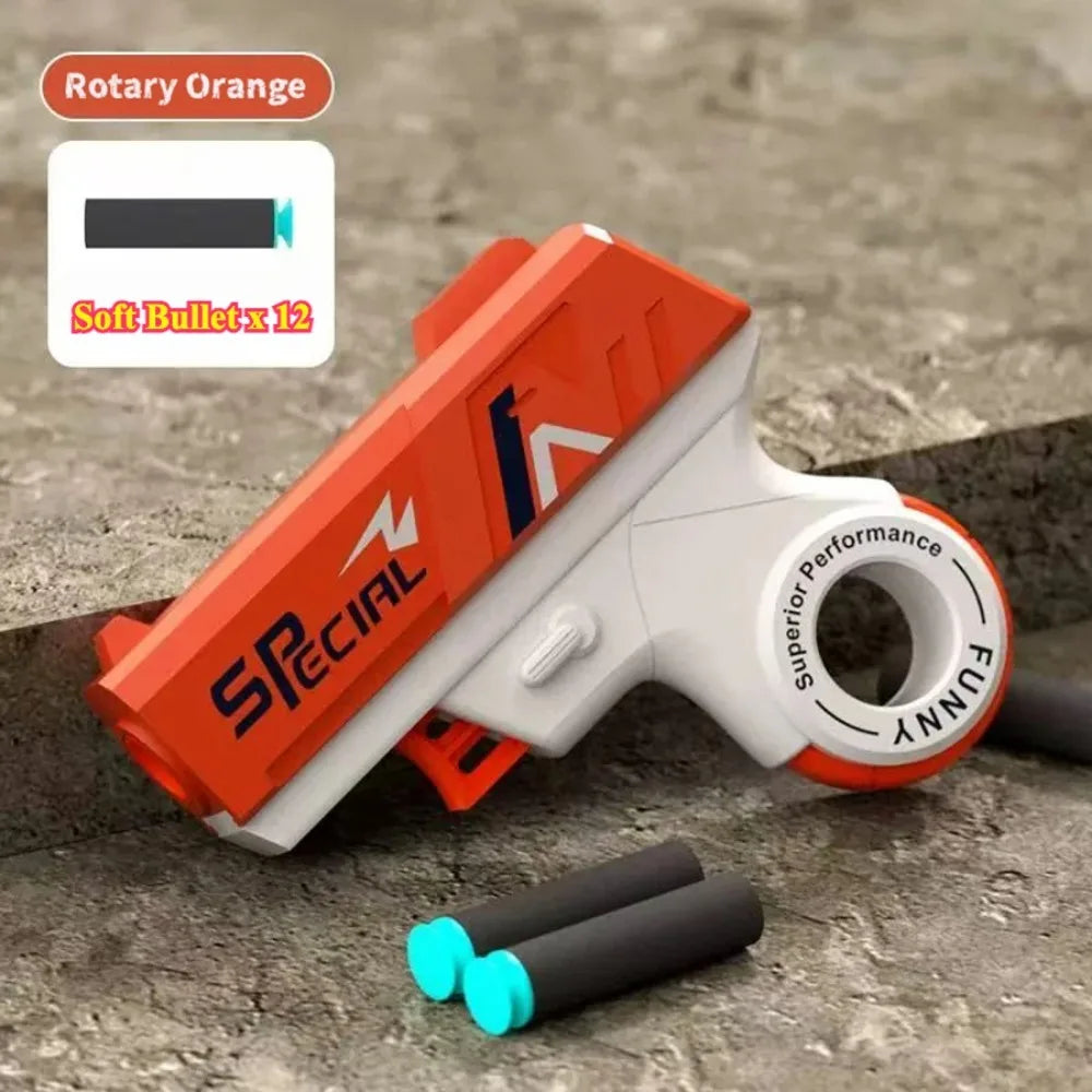 Mini Shell Soft Bullet Launcher Toy Gun | Manual Loading Stress Relief Toy for Outdoor Fun