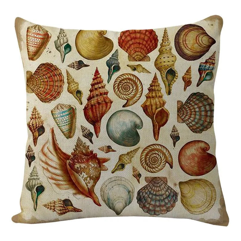 DecorBites™ Coastal Cushion Cover - Sea Theme Decorative Sofa Pillowcase