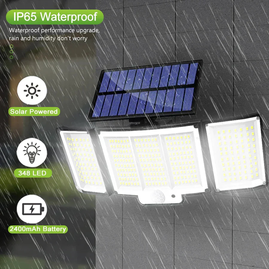 DecorBites™ 348 LED Solar Super Bright Motion Sensor Light with 3 Modes