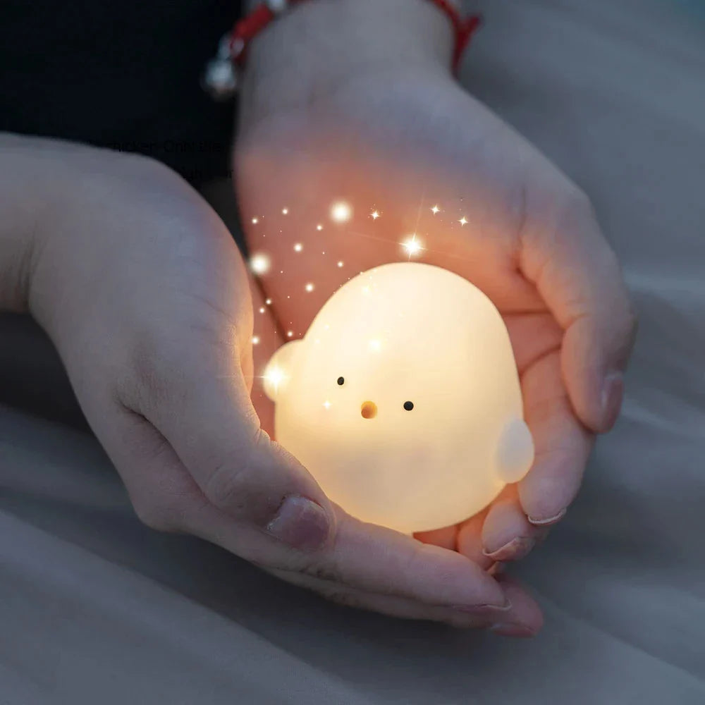Cute Chicken Soft Night Light | Bedside Lamp for Kids Room Decor