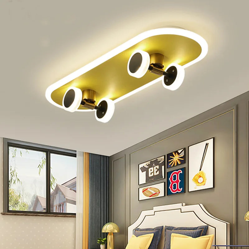 DecorBites™ Kids Skateboard LED Ceiling Light for Modern Children's Rooms