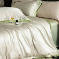 DecorBites™ Luxe Eucalyptus Bedding Set in Black/Gold - Silky Soft & Skin-friendly