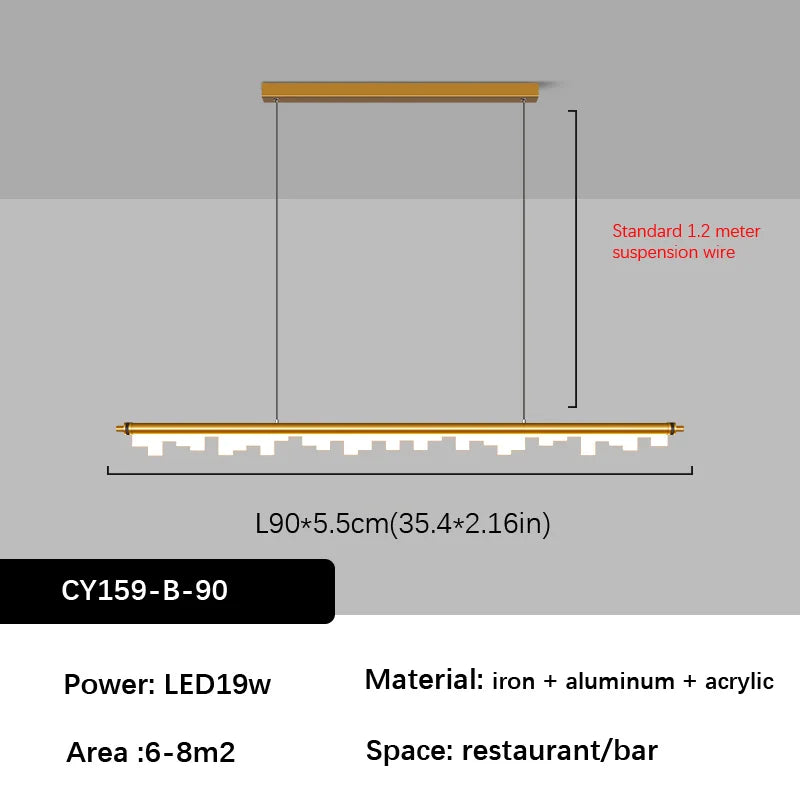 DecorBites™ LED Pendant Chandelier for Dining Room Kitchen Island Bar Ceiling Lighting