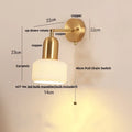 DecorBites™ Ceramic Art Wall Lamp with Rotatable LED Lights & Pull Chain Switch