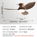 DecorBites™ 48" Black Low Floor Ceiling Fan with Modern Design and LED Light