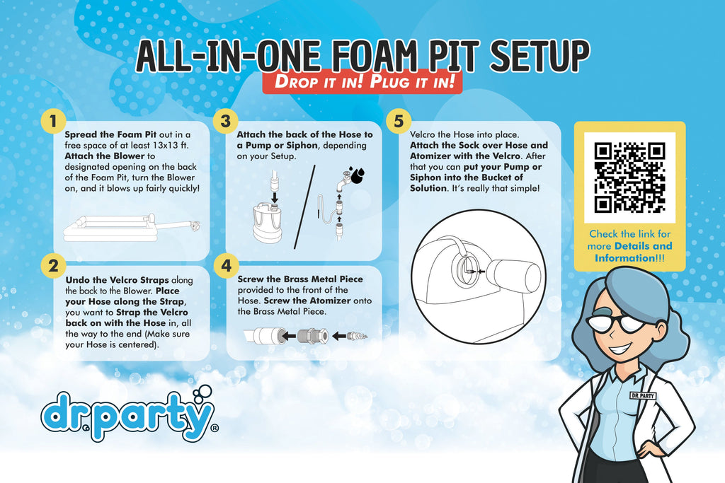FOAM POWDER PACKS – 120 PACKS + All in one backyard foam pit