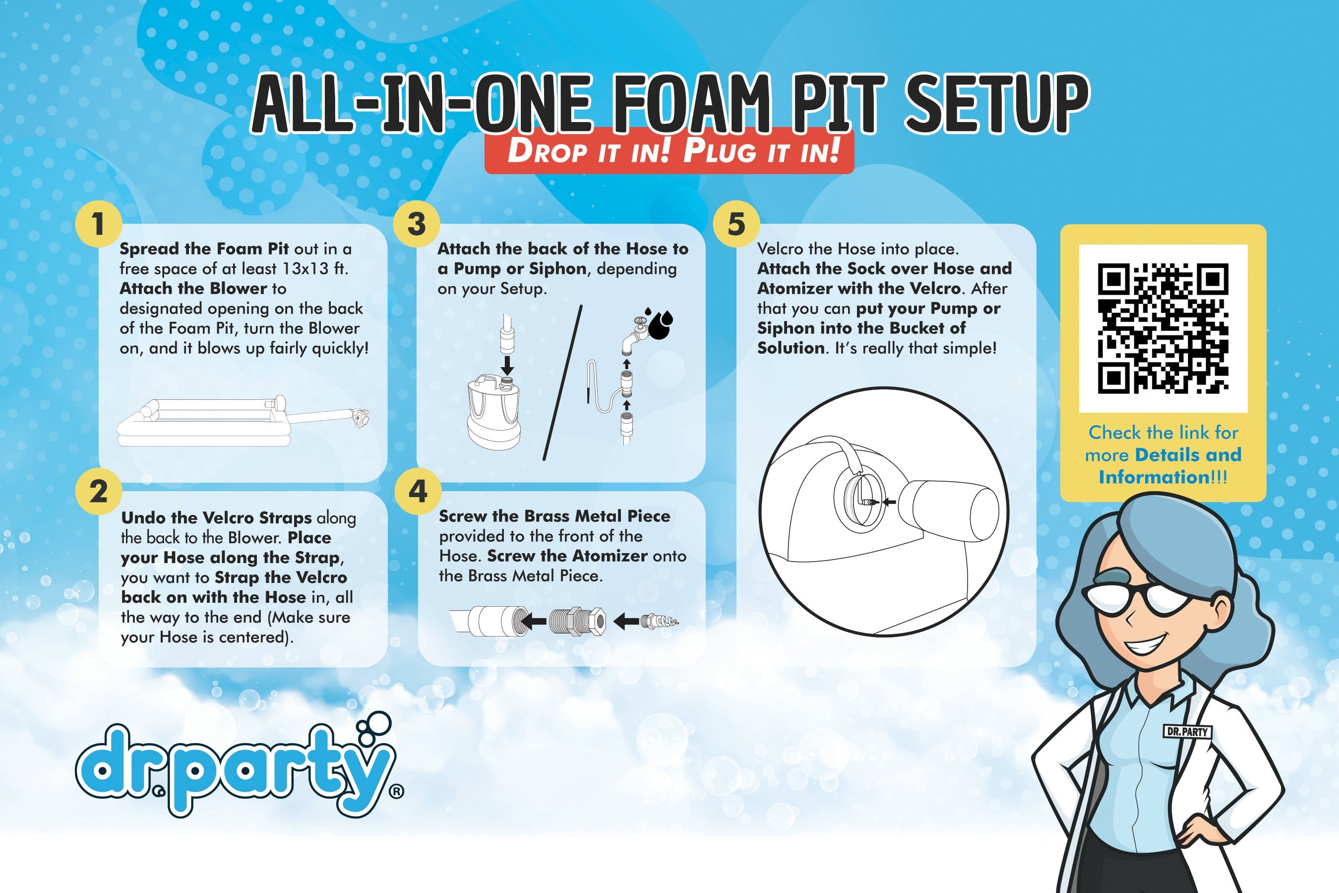 FOAM POWDER PACKS – 120 PACKS + All in one backyard foam pit