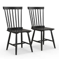 Set of 2 Windsor Dining Chairs with High Spindle Back