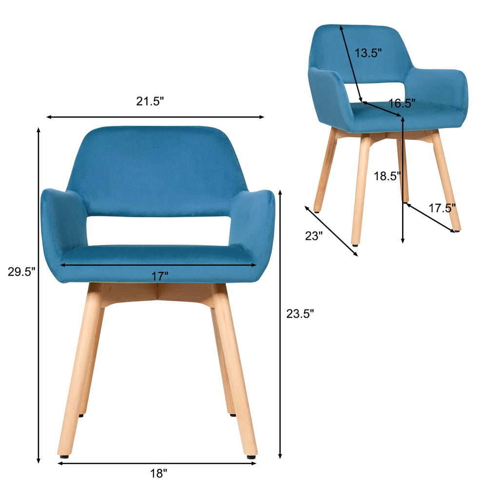 Set of 2 Modern Accent Armchairs