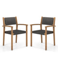 Set of 2 Stackable Outdoor Wicker Dining Chair