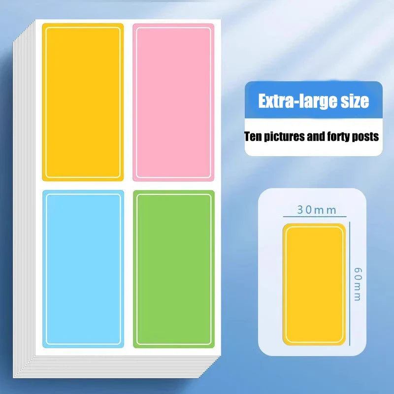 Colorful Waterproof Label Stickers | Self-Adhesive Name Tags for Kitchen and Organization