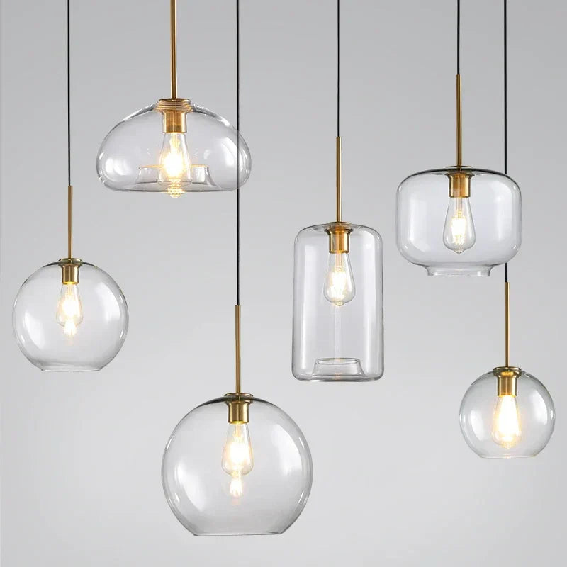 DecorBites™ Industrial Loft Glass Pendant Light for Kitchen Restaurant Decor