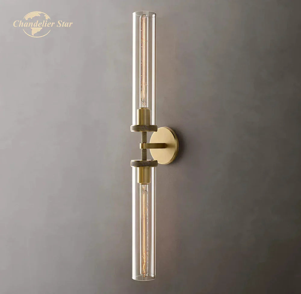 DecorBites™ Knurled Linear Glass Sconce LED Wall Lamp for Modern Lighting Décor