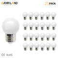 DecorBites™ G45 White String Lights: Waterproof Outdoor Mini Bulbs, Warm White 2700K