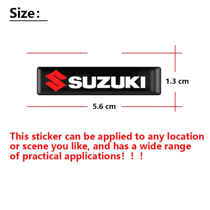 3D Epoxy Car Emblem Stickers for Suzuki Models | Black Interior & Exterior Decals