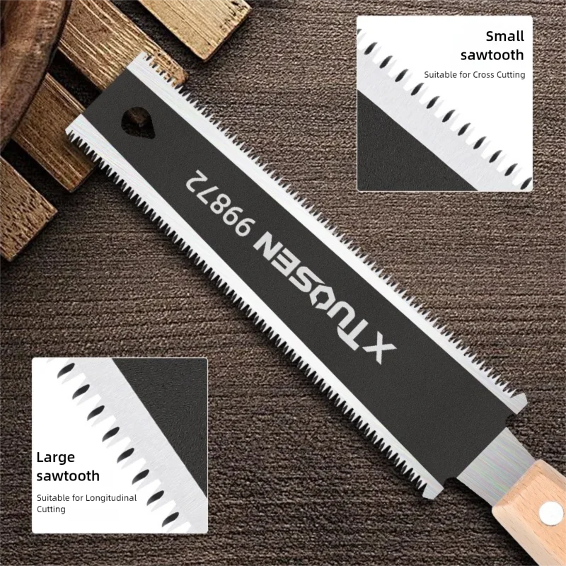 6-inch Double-sided Hand Saw | Flexible Flush Cutting Tool for Woodworking
