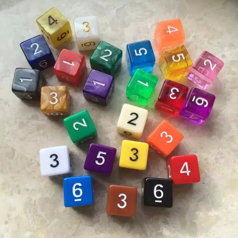 10 Pcs/set Digital Dice Funny Puzzle Game Accessory 16 Mm