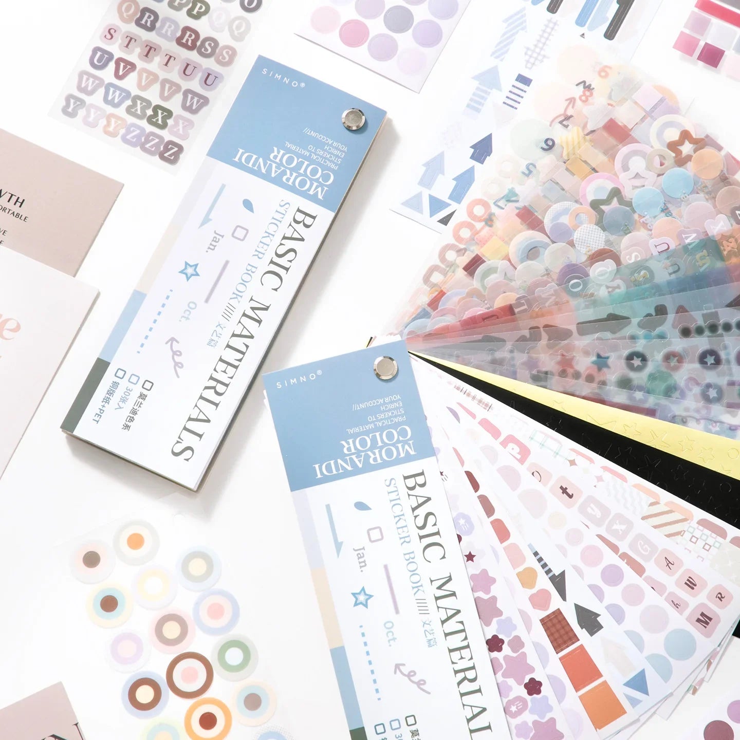 Colorful Dot Stickers for Journaling and Scrapbooking | 30 Pack Decorative Paper Stickers