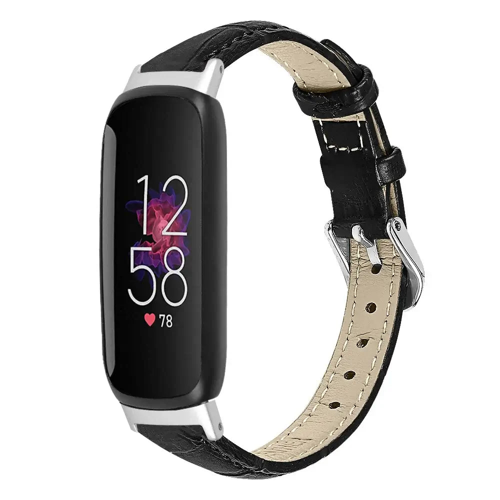 Fitbit Inspire 3 Slim Leather Band – Elegant Minimalist Strap