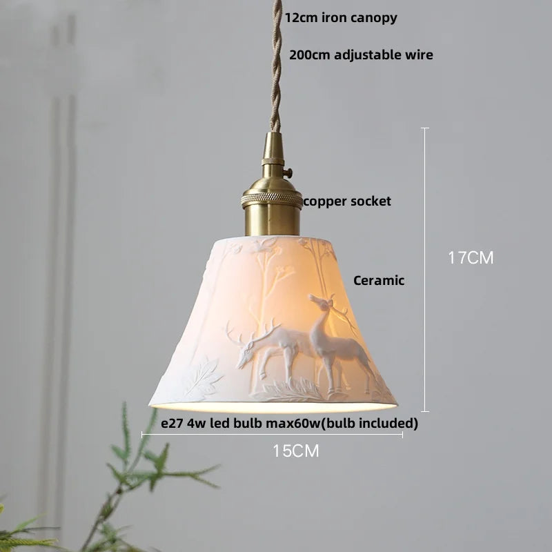 DecorBites™ Ceramic Flower LED Pendant Lamp, Nordic Modern Kitchen Lighting