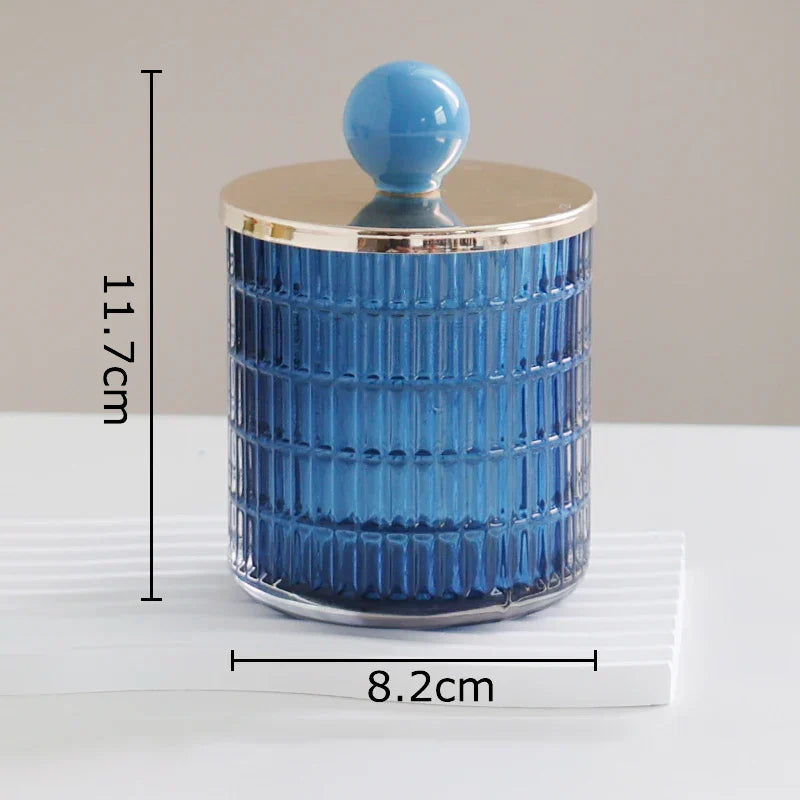 DecorBites™ Glass Tea Canister Candy Pot Ceramic Ball Decorative Storage Jar