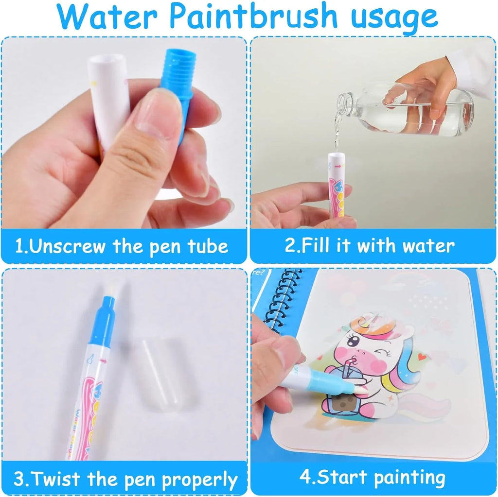 1pc Children's Reusable Water Drawing Book | Mess-Free Magic Coloring Pad