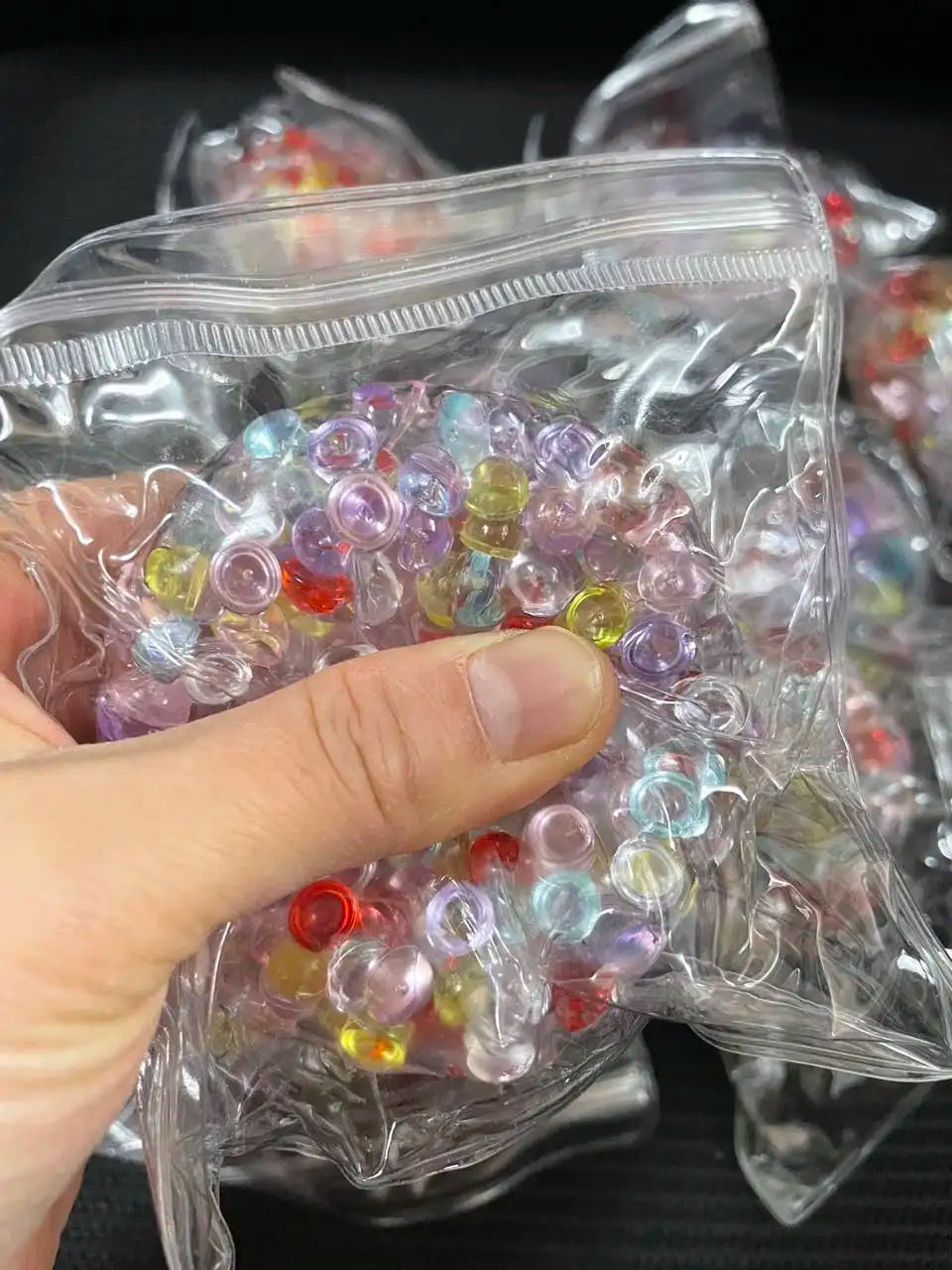 Rainbow Cube Stress Ball | TPR Bead Sensory Fidget Toy for Kids and Adults
