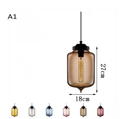 Vintage colorful glass chandelier light for living room