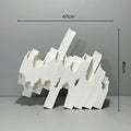 DecorBites™ Geometric Ceramics Flower Arrangement Sculpture Square Pipe Irregular Decor