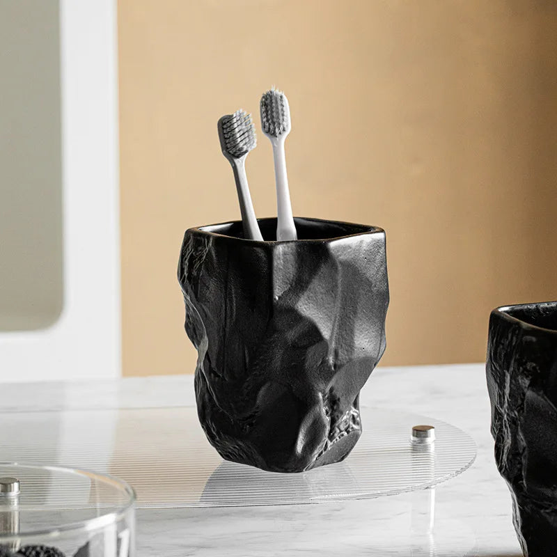 DecorBites™ Irregular Shaped Mouthwash Cup & Brush Holder Silicone Mold