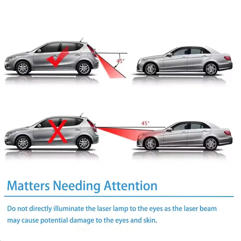 1/2/3PC Car Auto LED Laser Fog Light Vehicle Anti-Collision Taillight Brake Warning Lamp Anti-Collision Car End Rear Tail Fog