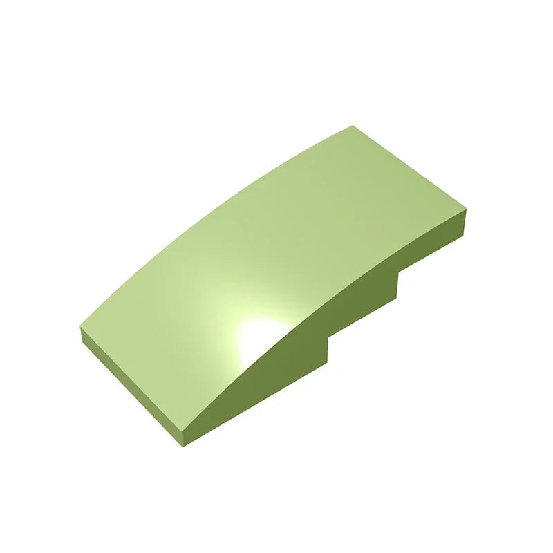 Slope, Curved 4 x 2 Building Block (Gobricks GDS-660) | Compatible with Lego 93606 Parts for DIY