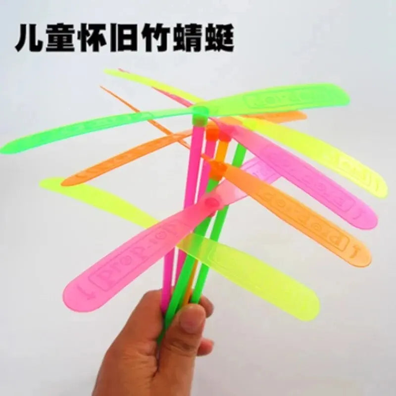 Plastic Bamboo Dragonfly Outdoor Toy | Flying Arrow Propeller Toy for Kids