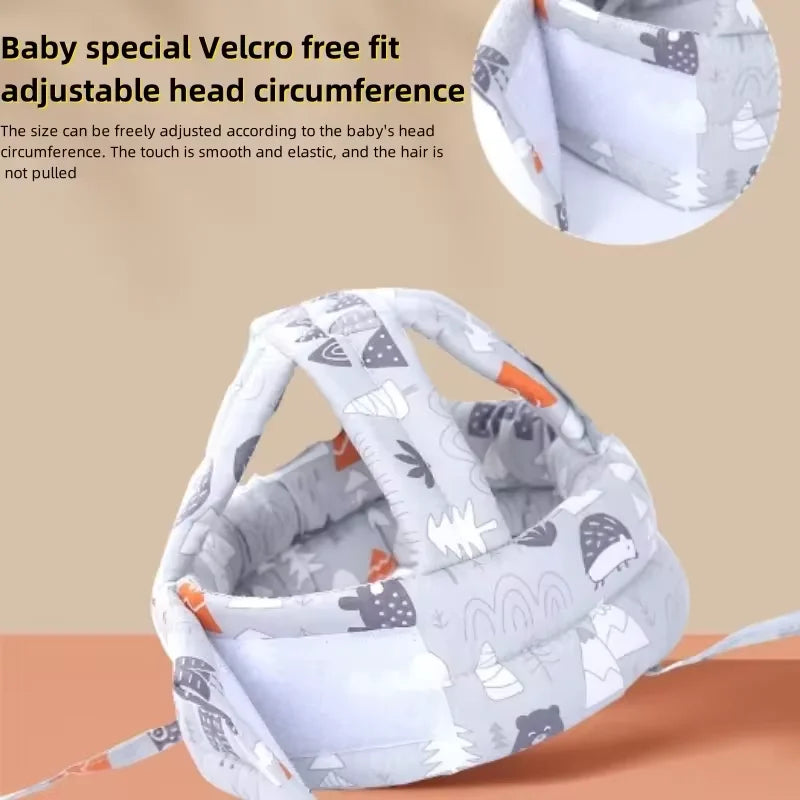 Baby Anti-Fall Hat | Toddler Protective Head Cap with Cute Cartoon Design